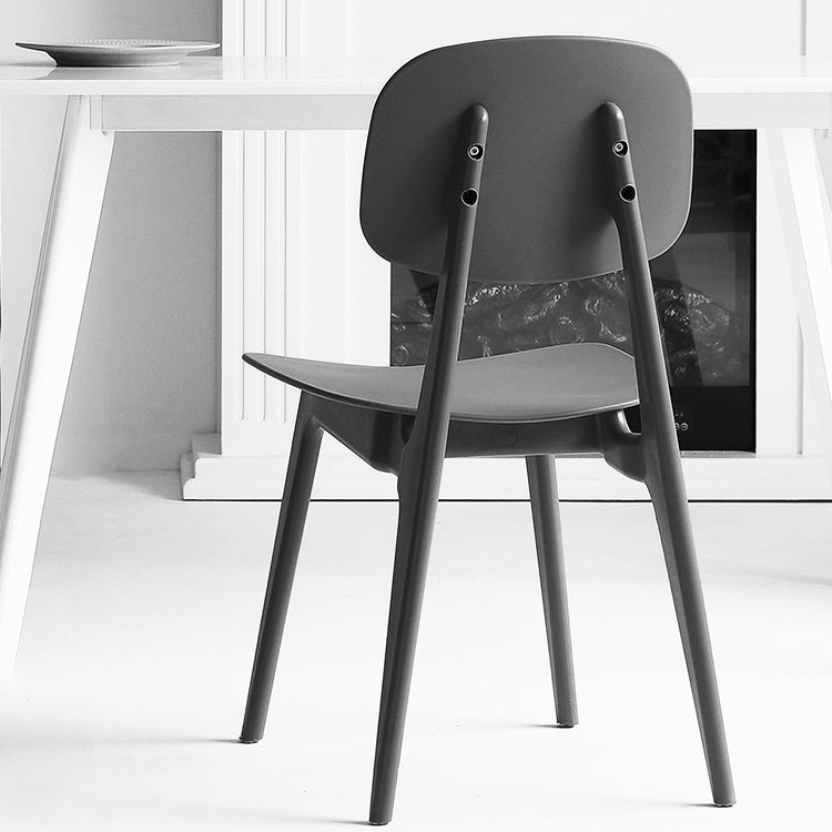 Modern Chair Dining Armless Open Back Chair for Kitchen with Plastic Legs