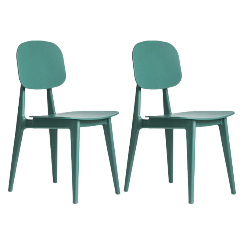 Modern Chair Dining Armless Open Back Chair for Kitchen with Plastic Legs