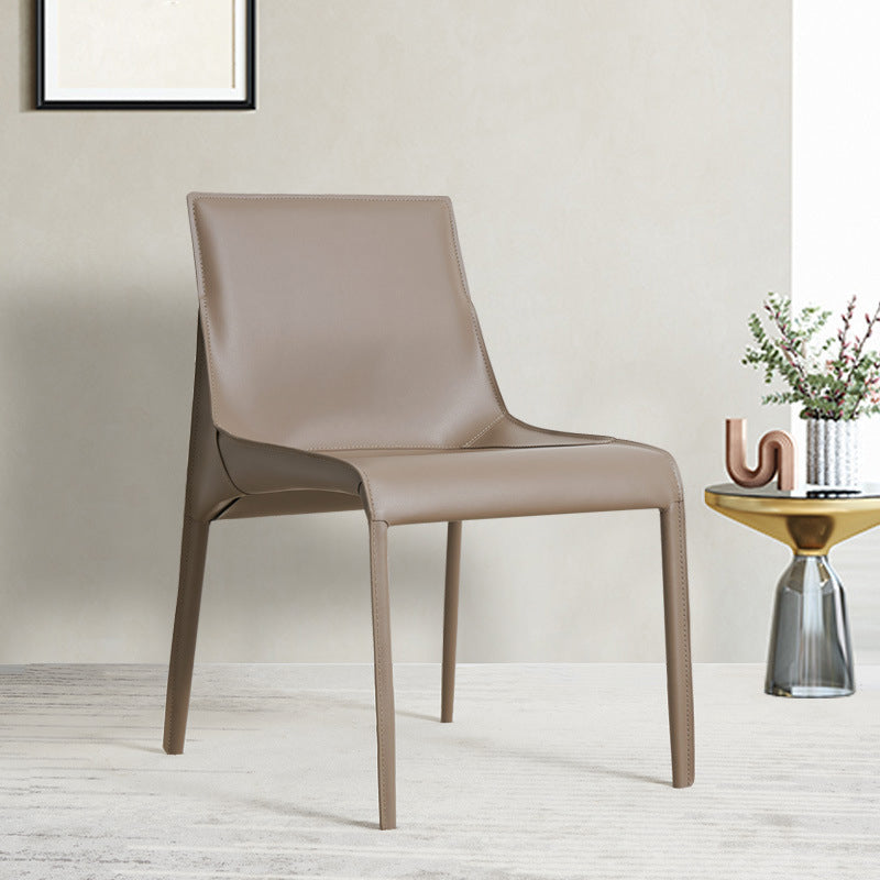 Modern Dining Chairs Armless Chairs for Kitchen with Metal Legs