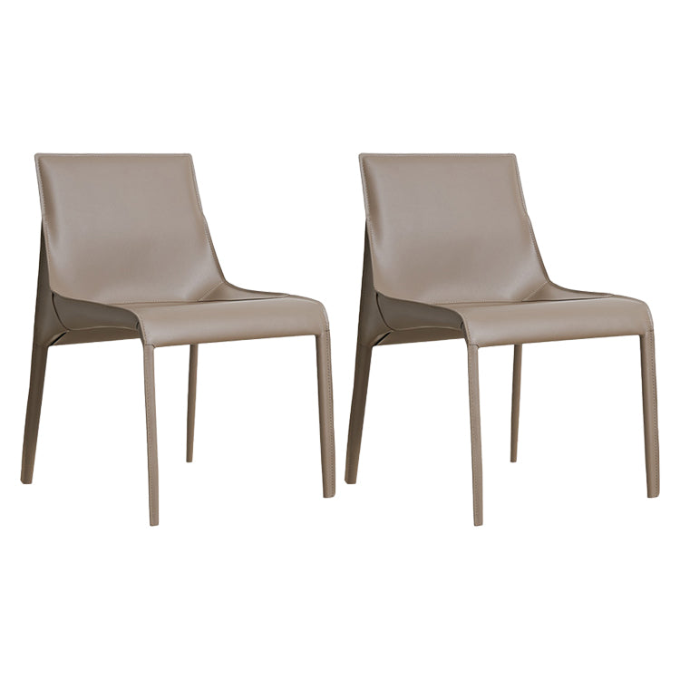 Modern Dining Chairs Armless Chairs for Kitchen with Metal Legs