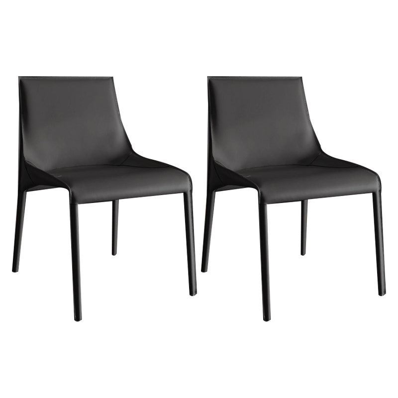 Modern Dining Chairs Armless Chairs for Kitchen with Metal Legs