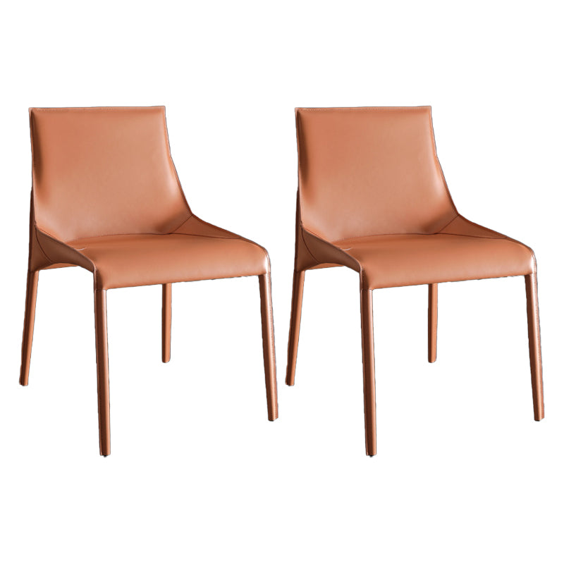 Modern Dining Chairs Armless Chairs for Kitchen with Metal Legs