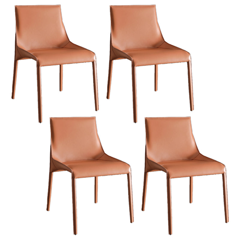 Modern Dining Chairs Armless Chairs for Kitchen with Metal Legs