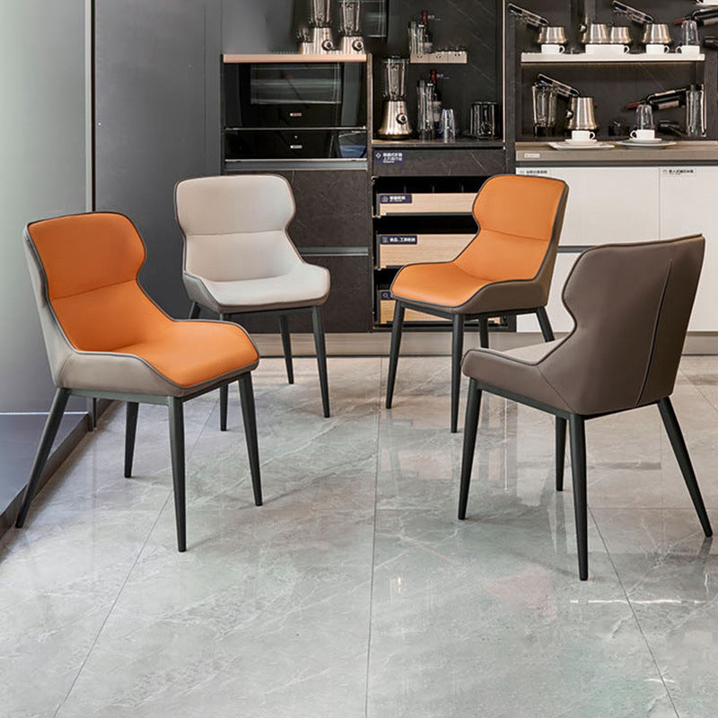 Modern Style Chairs Dining Arm Chairs for Kitchen with Metal Legs