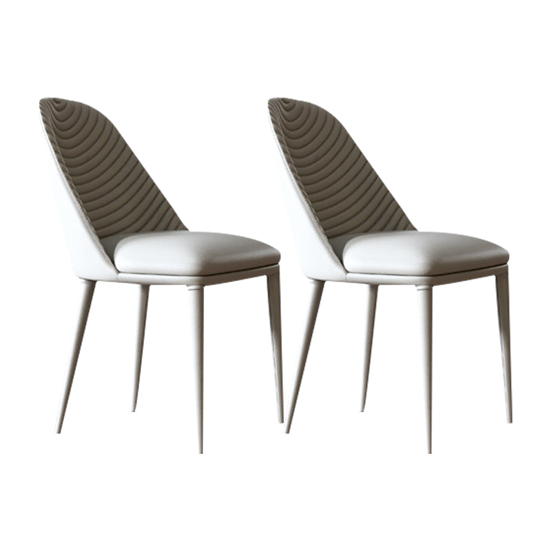 Modern Chairs Dining Armless Chairs for Kitchen with Metal Legs