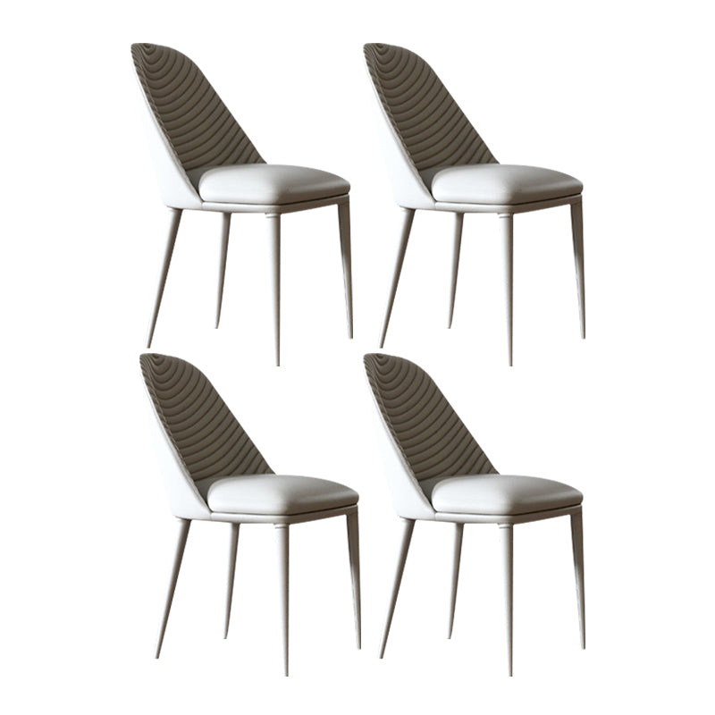 Modern Chairs Dining Armless Chairs for Kitchen with Metal Legs