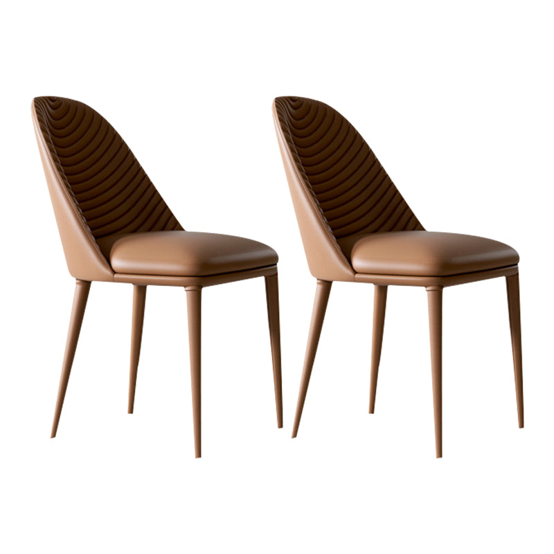 Modern Chairs Dining Armless Chairs for Kitchen with Metal Legs