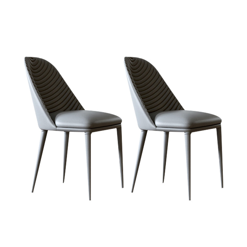 Modern Chairs Dining Armless Chairs for Kitchen with Metal Legs