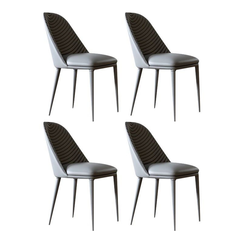 Modern Chairs Dining Armless Chairs for Kitchen with Metal Legs