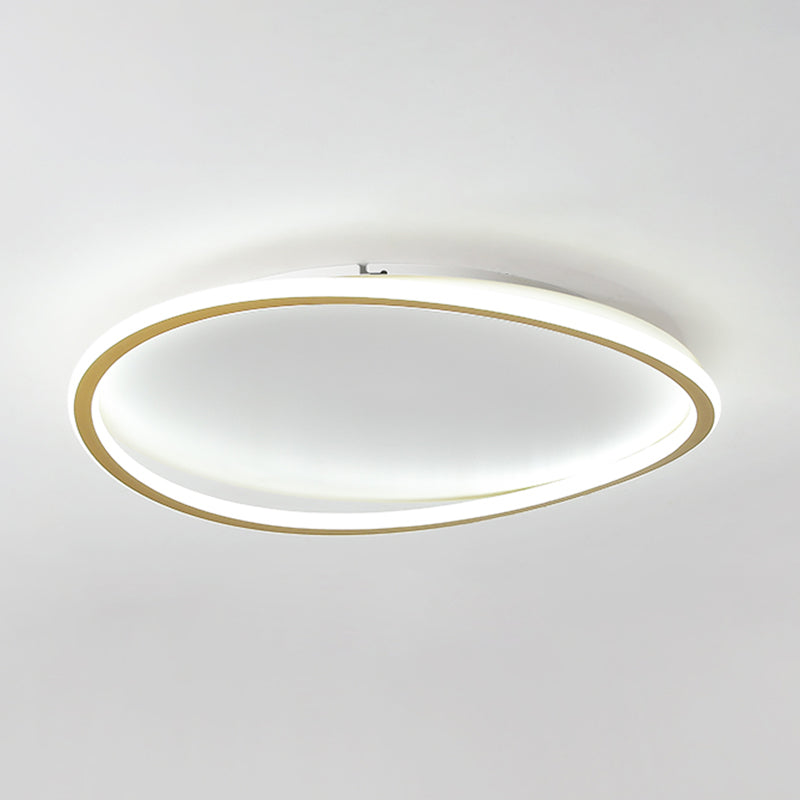 Modern Circle Ceiling Light Aluminum LED Flush Mount Light for Living Room