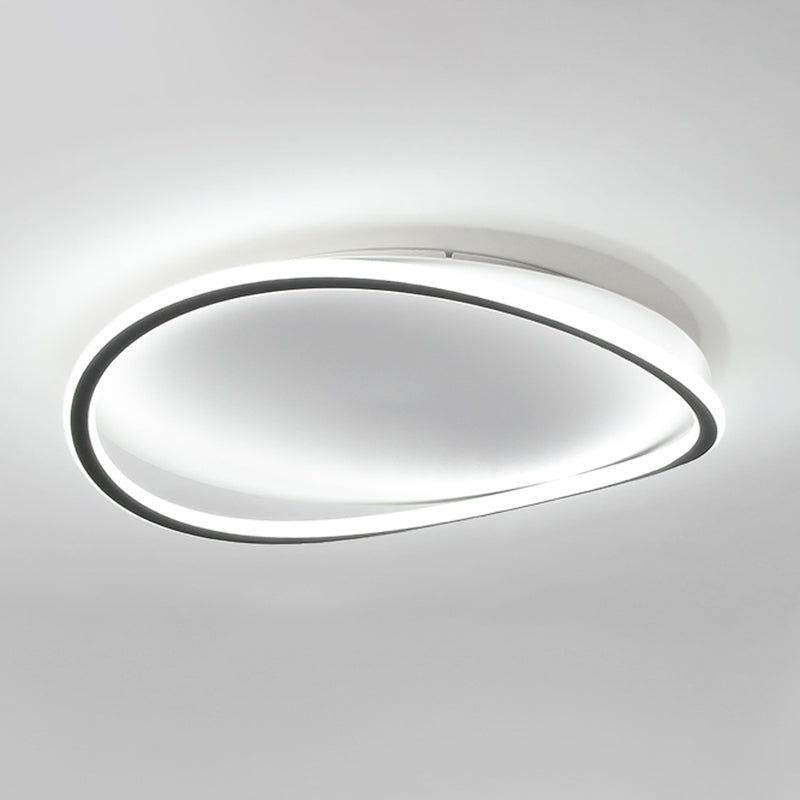 Modern Circle Ceiling Light Aluminum LED Flush Mount Light for Living Room