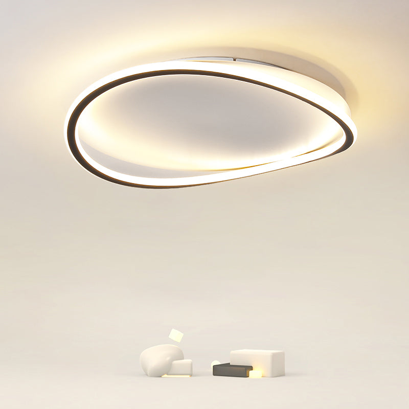 Modern Circle Ceiling Light Aluminum LED Flush Mount Light for Living Room