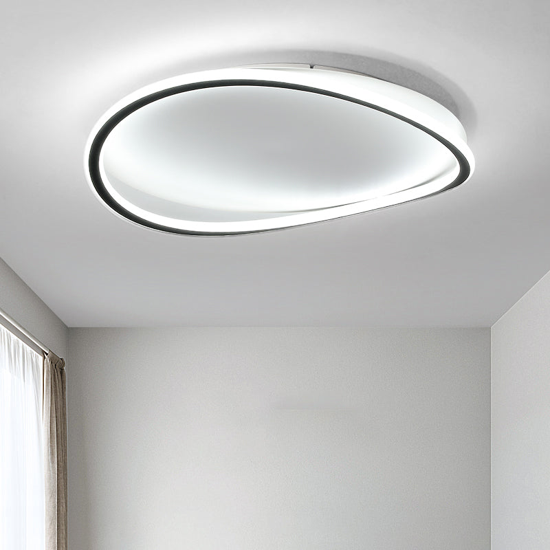 Modern Circle Ceiling Light Aluminum LED Flush Mount Light for Living Room