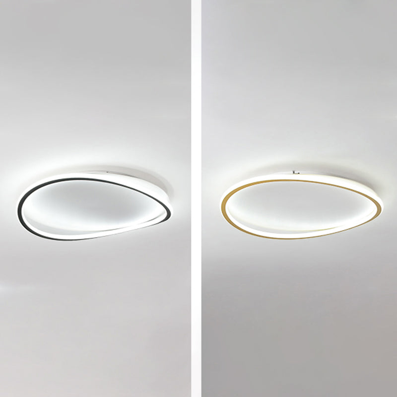 Modern Circle Ceiling Light Aluminum LED Flush Mount Light for Living Room