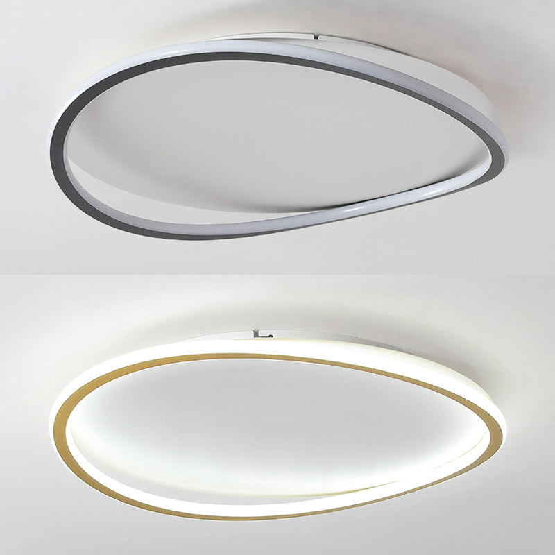 Modern Circle Ceiling Light Aluminum LED Flush Mount Light for Living Room