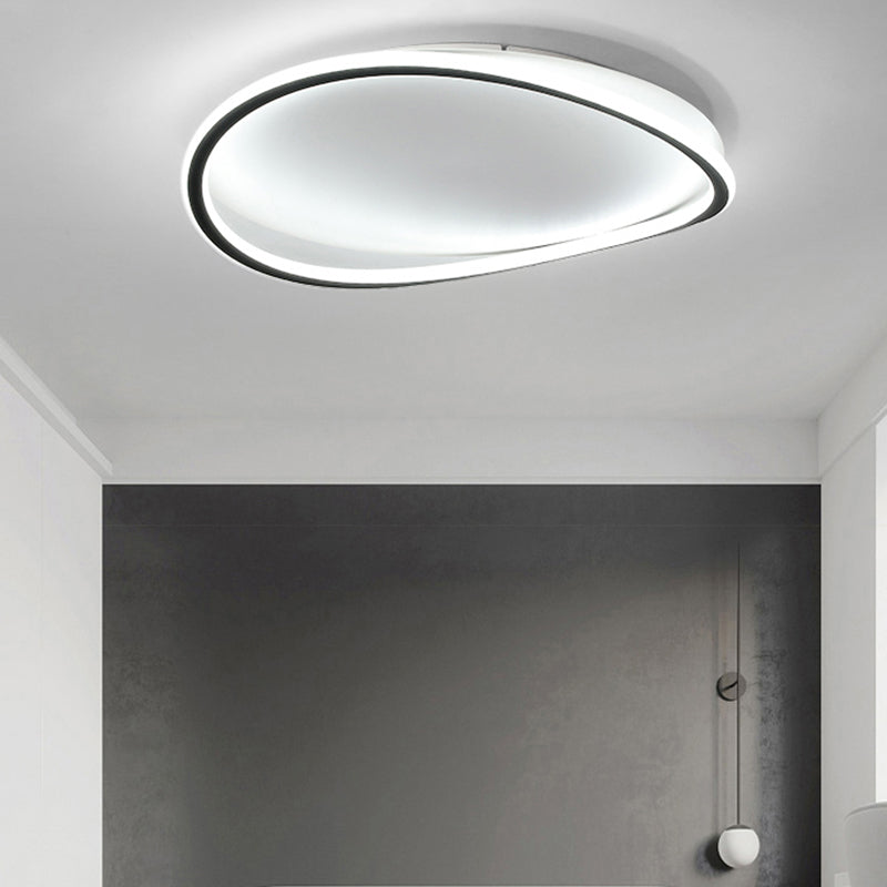 Modern Circle Ceiling Light Aluminum LED Flush Mount Light for Living Room