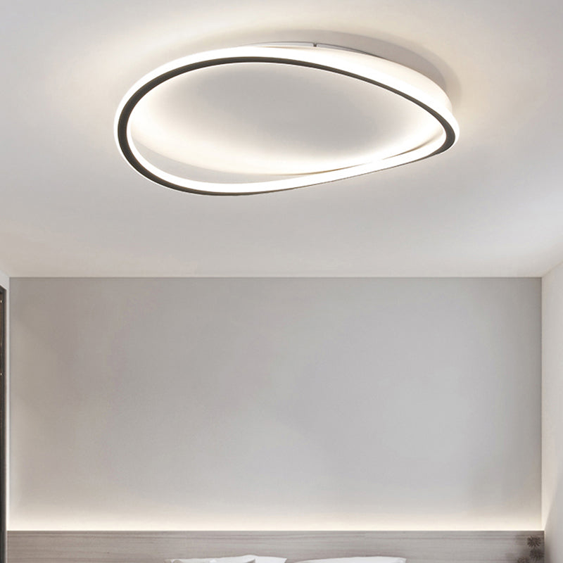 Modern Circle Ceiling Light Aluminum LED Flush Mount Light for Living Room