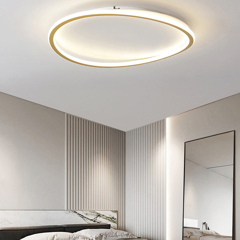 Modern Circle Ceiling Light Aluminum LED Flush Mount Light for Living Room