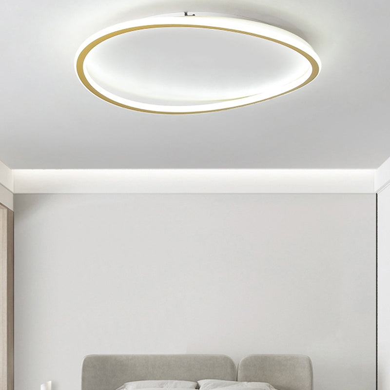 Modern Circle Ceiling Light Aluminum LED Flush Mount Light for Living Room