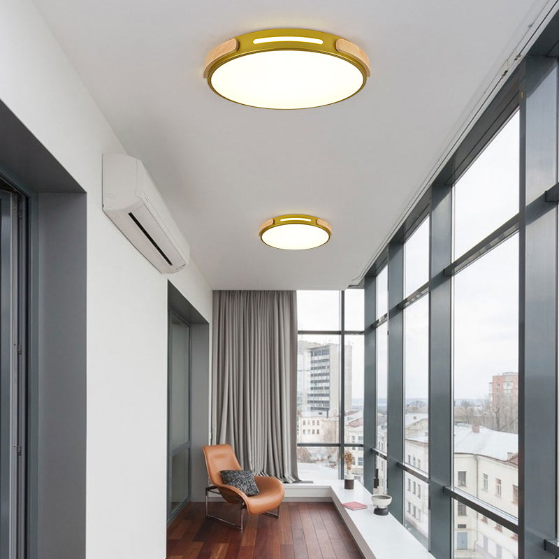 Nordic Round Shape Ceiling Light Metal LED Flush Mount Light for Living Room