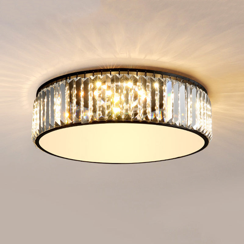 Modern Geometric Ceiling Light Crystal Flush Mount Light for Living Room