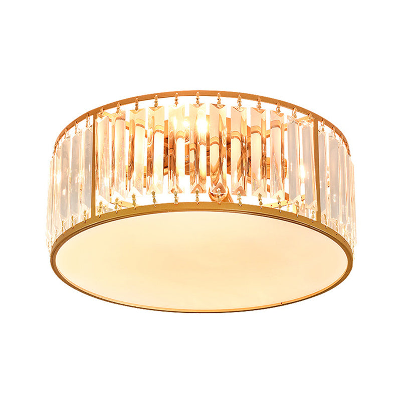 Colonial Style Geometric Flush Mount Light Crystal 1-Light Flush Ceiling Lights