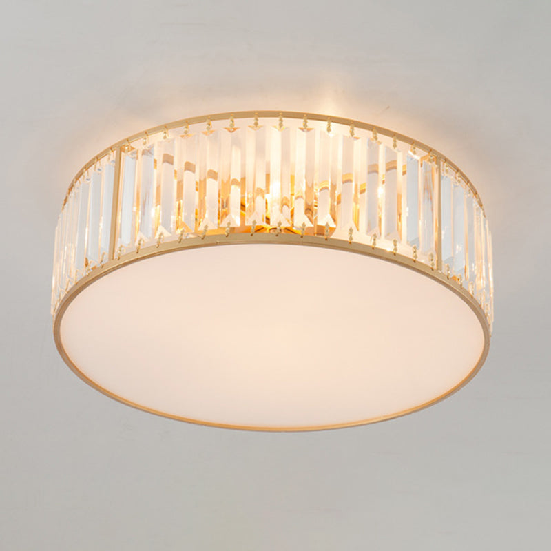 Colonial Style Geometric Flush Mount Light Crystal 1-Light Flush Ceiling Lights