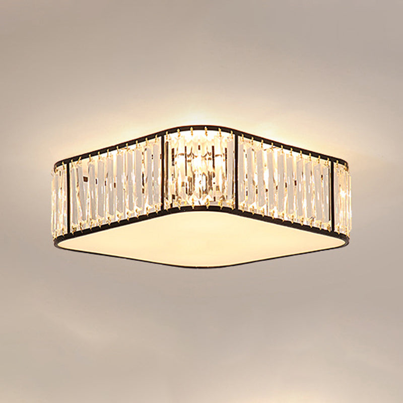 Colonial Style Geometric Flush Mount Light Metal 1-Light Flush Ceiling Lights