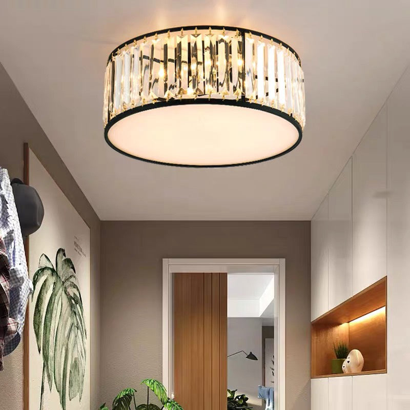 Colonial Style Geometric Flush Mount Light Metal 1-Light Flush Ceiling Lights