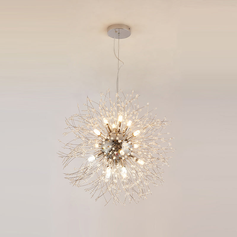 Firefly Chandelier Multi Light Hanging Pendant Light Fixture with Crystal for Living Room