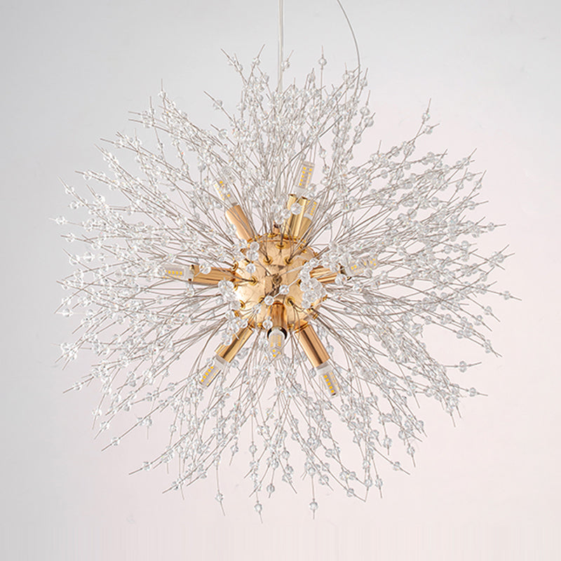 Firefly Chandelier Multi Light Hanging Pendant Light Fixture with Crystal for Living Room