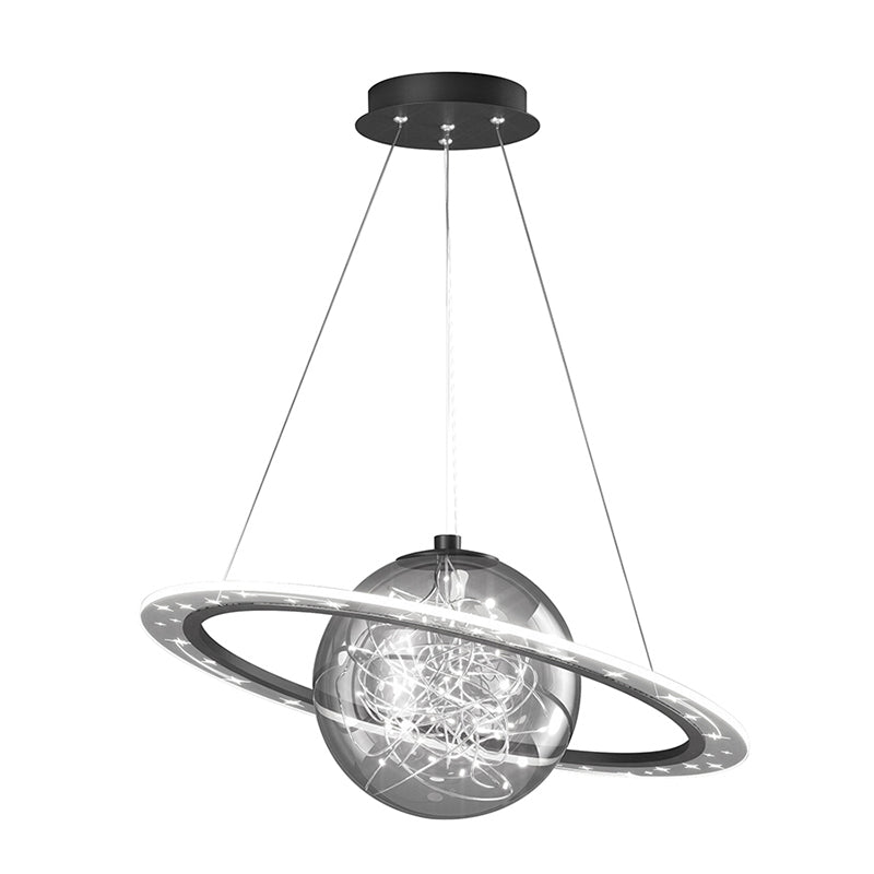 Modern Style Chandelier LED Hanging Pendant Light Fixture with Acrylic Shade for Bedroom