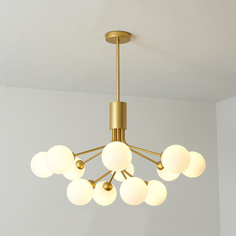 Simple Pendant Lighting Fixture Modern Style Glass Ball Hanging Chandelier