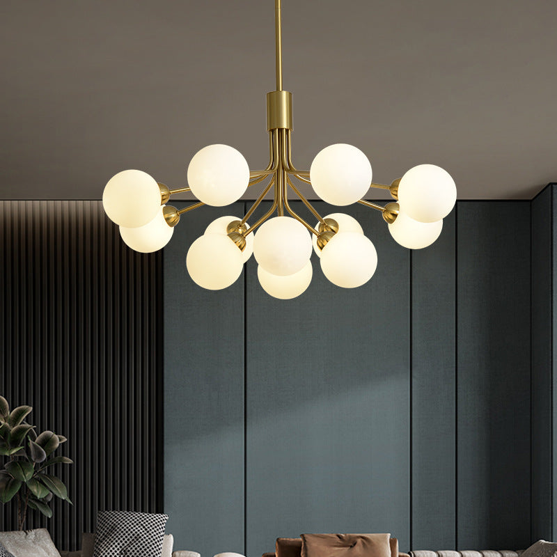 Simple Pendant Lighting Fixture Modern Style Glass Ball Hanging Chandelier