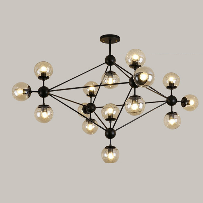 Glass Shade Pendant Lighting Fixture Modern Style Hanging Chandelier