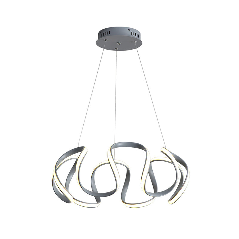 Waving Hanging Light Kit Modern Style Metal 1 Light Hanging Ceiling Lights