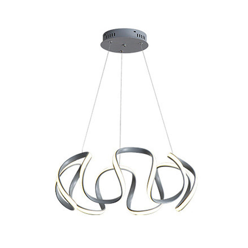 Waving Hanging Light Kit Modern Style Metal 1 Light Hanging Ceiling Lights