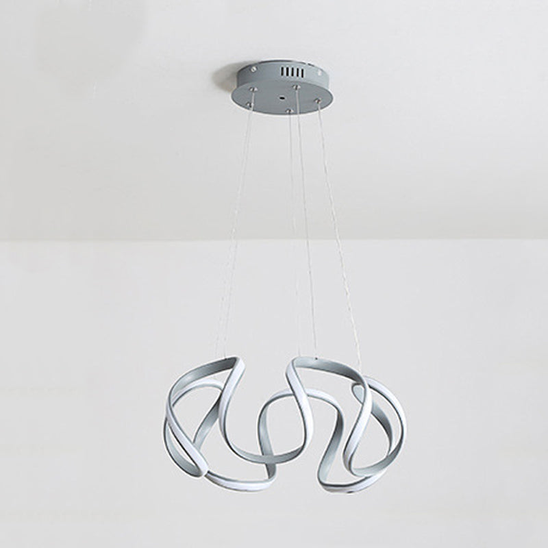 Waving Hanging Light Kit Modern Style Metal 1 Light Hanging Ceiling Lights