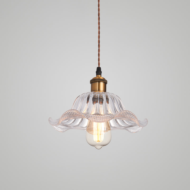 Industrial Style Pendant Lighting Glass 1 Light Pendant Light for Bedroom