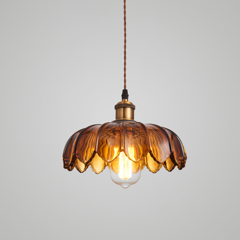 Industrial Style Pendant Lighting Glass 1 Light Pendant Light for Bedroom