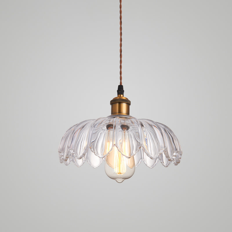 Industrial Style Pendant Lighting Glass 1 Light Pendant Light for Bedroom