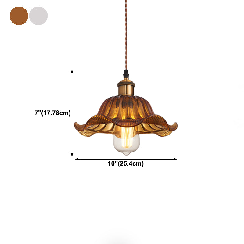 Industrial Style Pendant Lighting Glass 1 Light Pendant Light for Bedroom