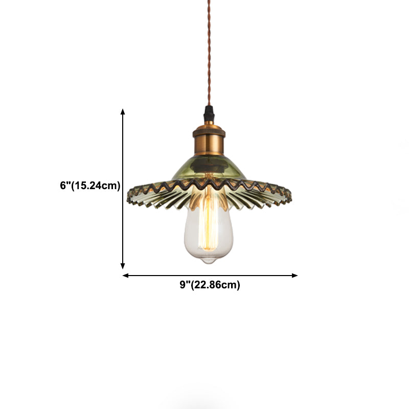 Industrial Style Pendant Lighting Glass 1 Light Pendant Light for Bedroom