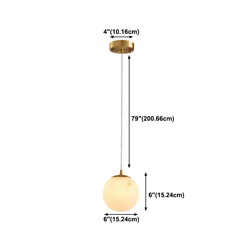 Suspension Pendant Light Simplicity Stone Bedroom Hanging Ceiling Light