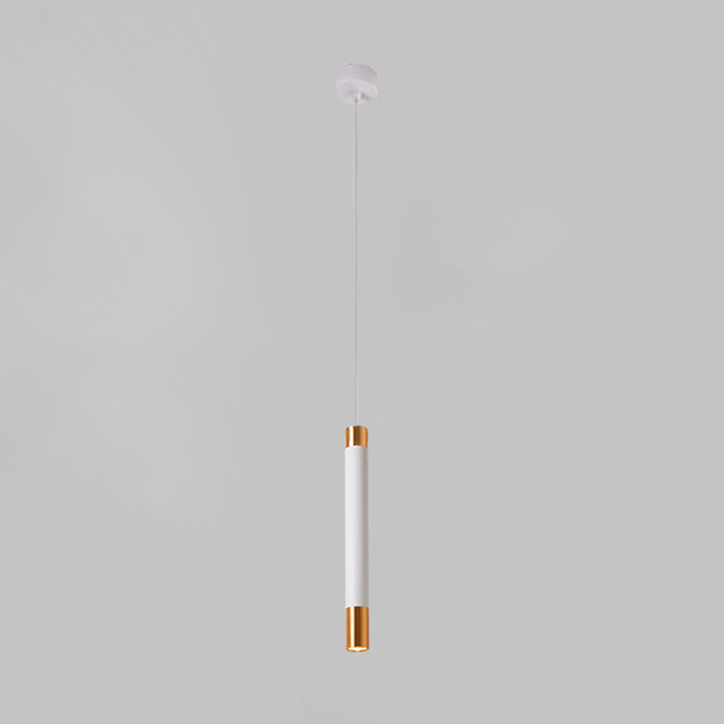 Modern Style Aluminum Pendant Light Cylinder Shape Hanging Pendant for Bedroom