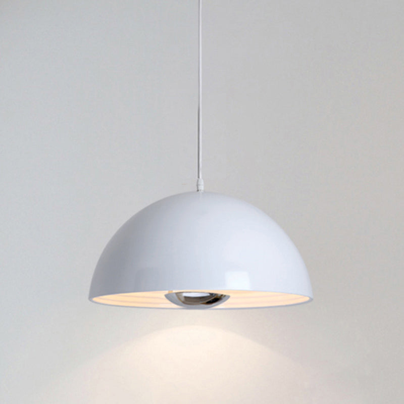 Postmodern Iron Ceiling Lamp Semicircle Shape Bulb Colorful Pendant Light for Bedroom