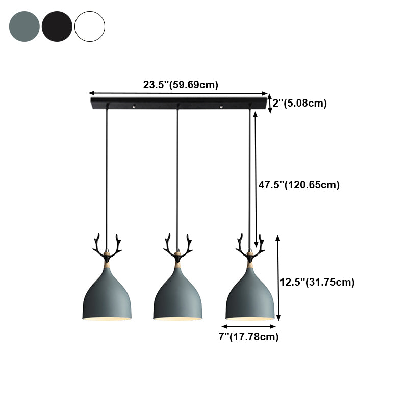 Geometric Shape Metal Hanging Light Modern Style Multi Lights Hanging Mount Light Fixture