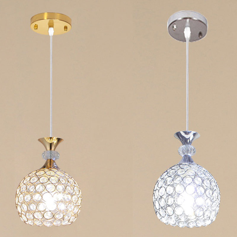 Postmodern Style Crystal Pendant Light Globe Hanging Pendant for Living Room