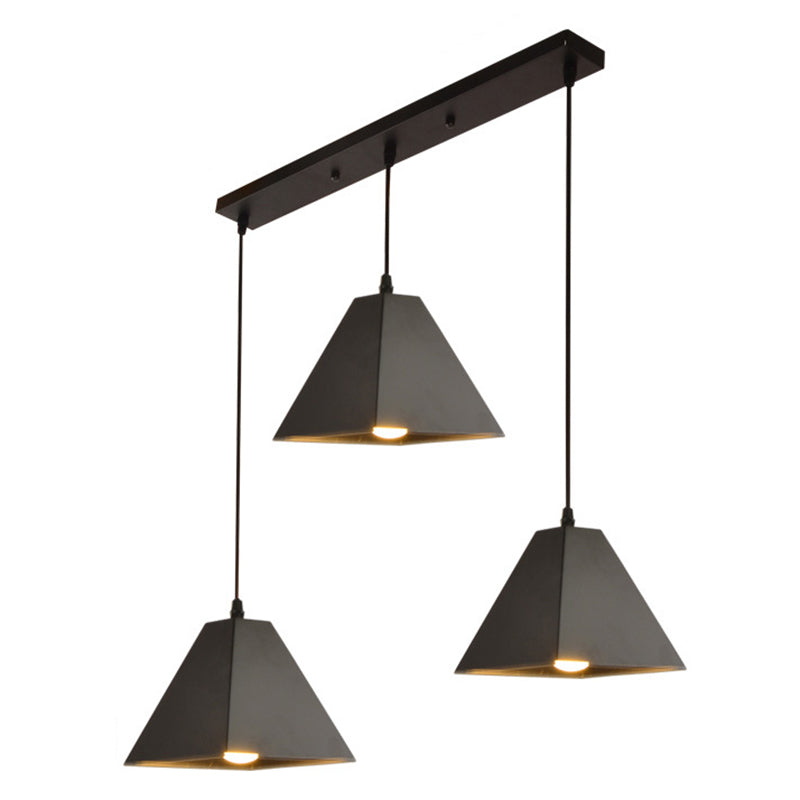 Industrial Style Geometric Shape Pendant Lighting Metal Pendant Light for Bedroom