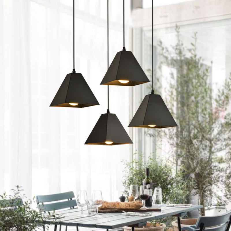 Industrial Style Geometric Shape Pendant Lighting Metal Pendant Light for Bedroom